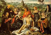 CLEVE, Joos van Altarpiece of the Lamentation (central) dfg painting
